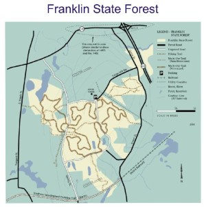 Franklin State Forest Franklin MA map