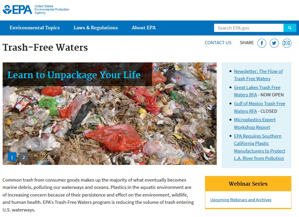 plastic in ocean US EPA