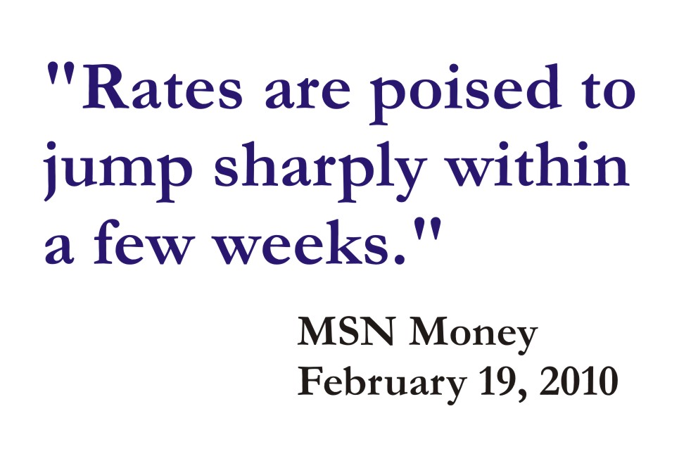 interest rates to rise  feb 2010