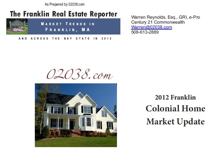 Franklin ma real estate 2012 recap colonial homes