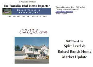 Franklin ma real estate 2012 recap split level homes