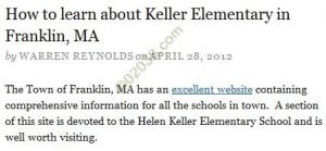 kelller elementary school franklin ma - learn more