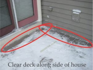 remove snow from deck