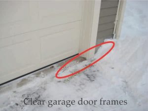 clear snow from garage