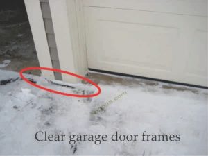 clear snow from garage