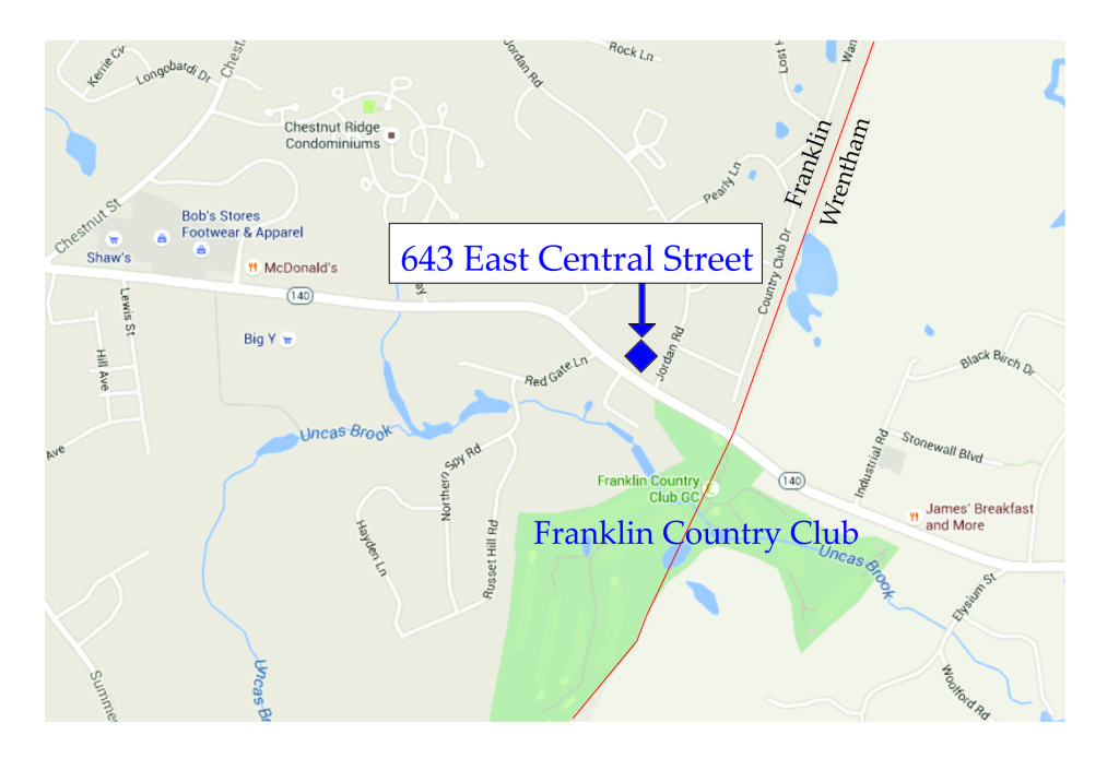 643 East Central St, Franklin, MA - map