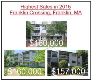 Franklin Crossing condos Franklin MA highest sales 2016
