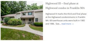 Highwood Condos Franklin MA