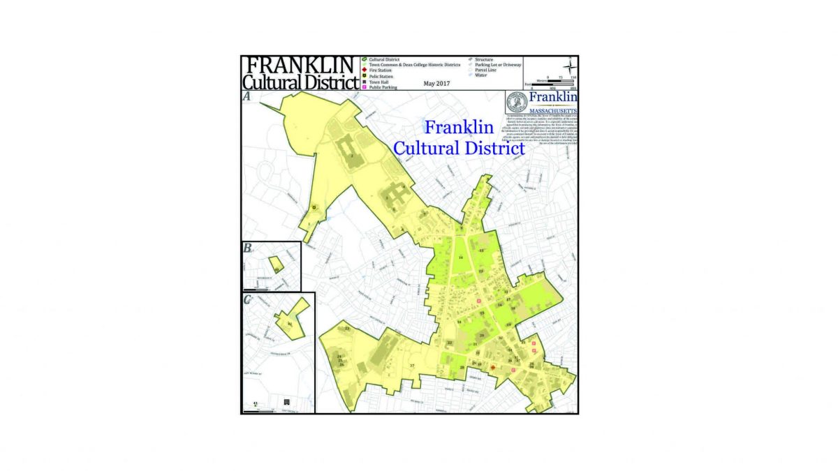 Franklin Cultural District Franklin MA map